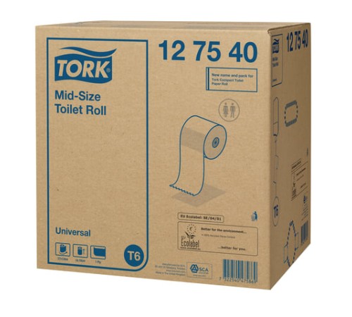 Бумага туалетная 135 м, TORK (Система Т6) UNIVERSAL, КОМПЛЕКТ 27 рулонов, белая, 127540