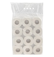 Бумага туалетная бытовая, спайка 12 шт. (12 рулонов х 44 м), СЕРАЯ, на втулке (эконом), М-28