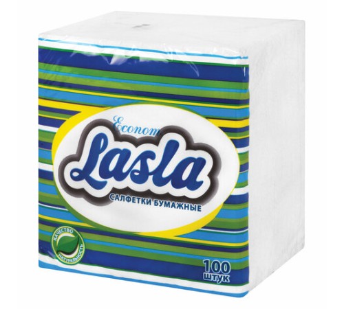 Салфетки бумажные 100 шт., 23х24 см, LASLA эконом, 50651