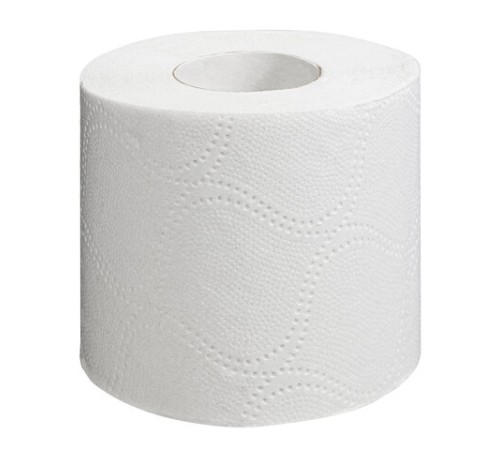 Бумага туалетная бытовая, спайка 24 шт., 2-х слойная, (24х18,5 м), LAIMA, белая, 128719