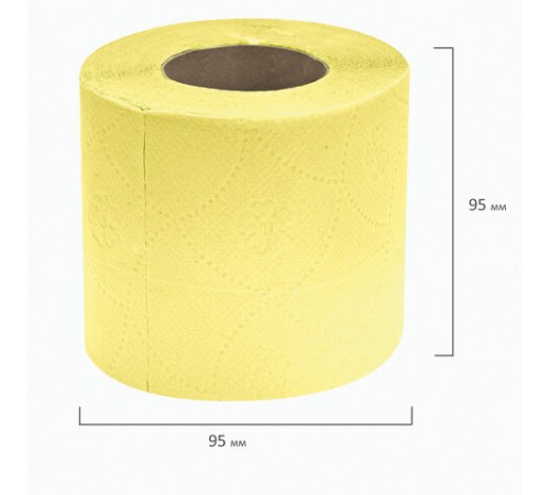 Бумага туалетная бытовая, спайка 8 шт., 2-х слойная, (8х19 м), LAIMA, аромат ромашки, 128721