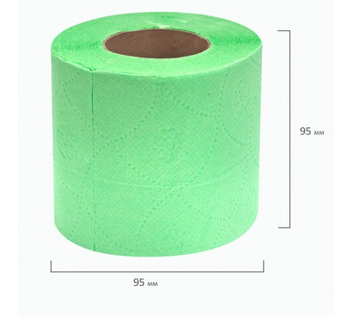Бумага туалетная бытовая, спайка 8 шт., 2-х слойная, (8х19 м), LAIMA, аромат яблока, 128723