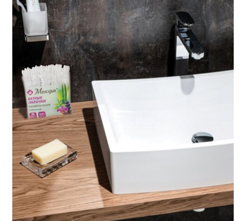 Ватные палочки КОМПЛЕКТ 100 шт., МЕЛОДИЯ, полиэтиленовый пакет, 128854