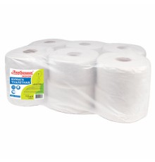 Бумага туалетная ЛЮБАША (Система T2) 1-слойная 12 рулонов по 200 метров, цвет серый, 129571, 129571 (МП-39)