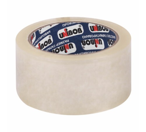 Клейкая лента упаковочная, 48 мм х 66 м, прозрачная, толщина 45 микрон, UNIBOB 600, 29341