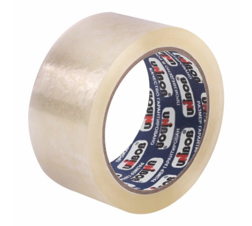 Клейкая лента упаковочная, 48 мм х 66 м, прозрачная, толщина 45 микрон, UNIBOB 600, 29341