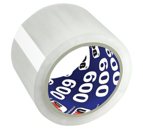 Клейкая лента упаковочная 72 мм х 66 м, прозрачная, толщина 45 микрон, UNIBOB, 29357