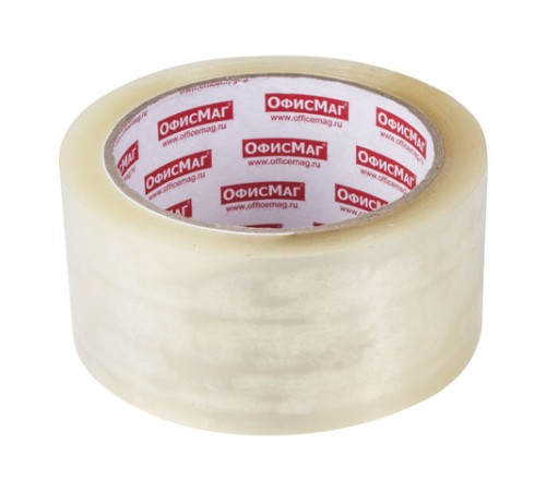 Клейкая лента упаковочная, 48 мм х 66 м, прозрачная, толщина 45 микрон, ОФИСМАГ, 222080