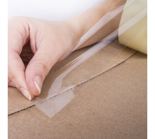 Клейкая лента упаковочная, 48 мм х 66 м, прозрачная, толщина 45 микрон, ОФИСМАГ, 222080