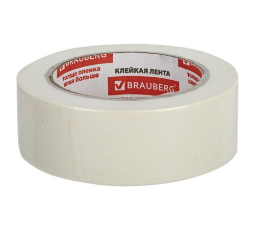 Клейкая лента малярная креппированная 38 мм х 50 м (реальная длина!), профессиональная, BRAUBERG, 226427