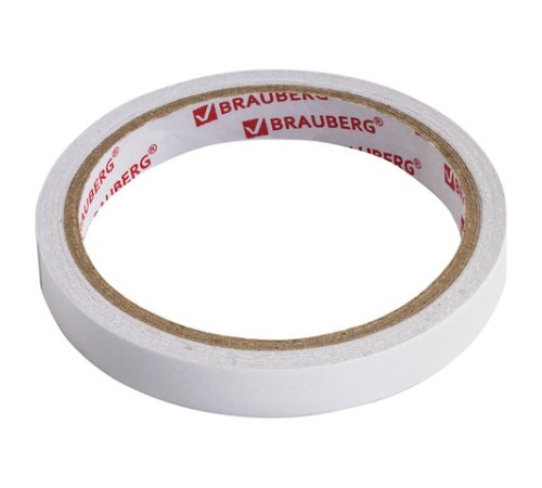 Клейкая двухсторонняя лента 12 мм х 10 м, БУМАЖНАЯ ОСНОВА, BRAUBERG, 227267