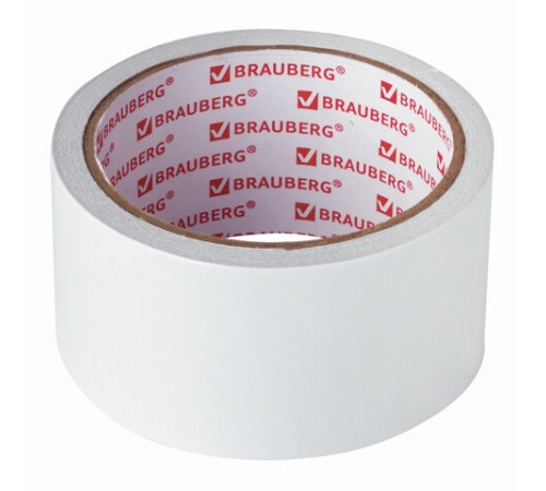 Клейкая двухсторонняя лента 50 мм х 10 м, БУМАЖНАЯ ОСНОВА, BRAUBERG, 229055