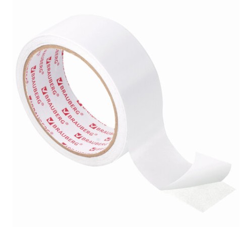 Клейкая двухсторонняя лента 38 мм х 10 м, БУМАЖНАЯ ОСНОВА, BRAUBERG, 229056