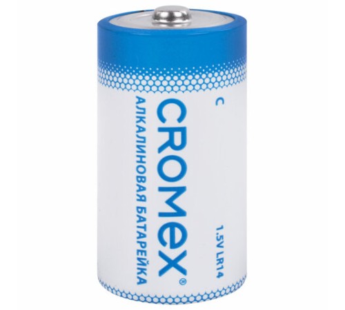 Батарейки алкалиновые КОМПЛЕКТ 4 шт., CROMEX (КРОМЕКС) Alkaline, C (LR14, 14А), короб, 456455