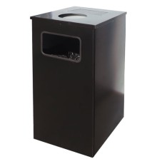 Урна металлическая уличная, 670х356х356 мм, 80 литров, цвет черный, 