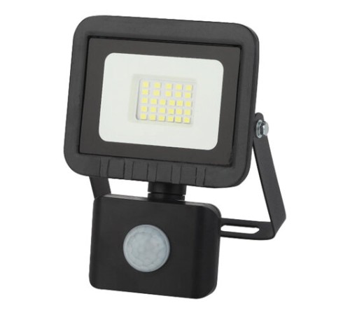 Прожектор светодиодный ЭРА, датчик движения, 20(175) Вт, 6500К, 1600 Лм, IP65, черный, LPR-041-2-65K-020, Б0043585