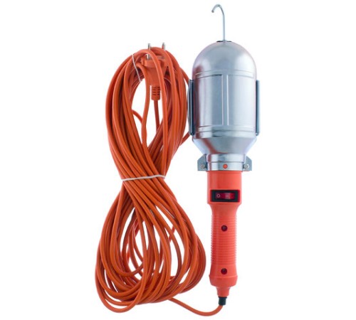 Светильник фонарь переноска СТАРТ, ударопрочный, провод 15 м, от сети, цоколь E27, CLB 101-15M, 14067