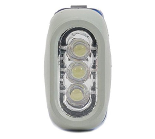 Динамо-фонарь аккумуляторный СТАРТ 3хLED, заряд от движения рычагом, LDE 701-B1, 12251