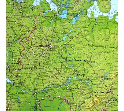 Карта России физическая 101х70 см, 1:8,5М, с ламинацией, интерактивная, европодвес, BRAUBERG, 112392 Карта России физическая 101х70 см, 1:8,5М, с ламинацией, интерактивная, европодвес, BRAUBERG, 112392