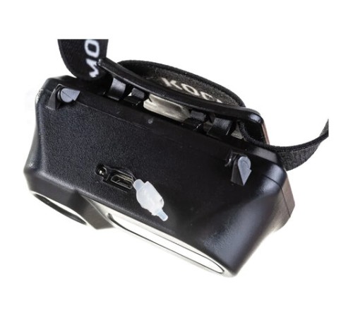 Фонарь налобный аккумуляторный КОСМОС, 3 Вт, LED + 3 Вт, СОВ, Li-ion, заряд от USB, KocH3WDLith