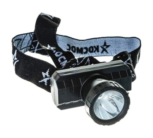 Фонарь налобный аккумуляторный КОСМОС 3 Вт LED, Li-ion, заряд от USB, KocAcHead3W
