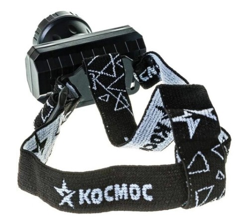 Фонарь налобный аккумуляторный КОСМОС 3 Вт LED, Li-ion, заряд от USB, KocAcHead3W