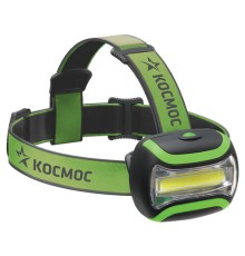 Фонарь налобный КОСМОС, 3 Вт COB, 3 режима, питание 3хAАA (в комплект не входят), KOC-H3WCOBLED