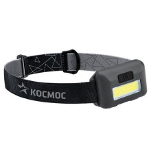 Фонарь налобный КОСМОС, 3 Вт СОВ, 3 режима, питание 3хAAА (в комплект не входят), KOC-H101-COB