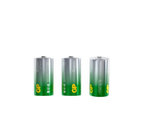 Батарейки КОМПЛЕКТ 2 шт., GP Super G-Tech, С (LR14, 14А), алкалиновые, в пленке, 14A-OS2