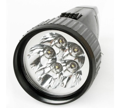 Фонарь аккумуляторный ULTRAFLASH 5хLED, вилка, заряд от сети, LED3859