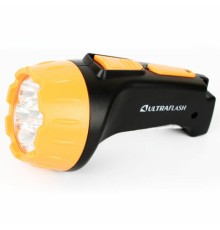 Фонарь аккумуляторный ULTRAFLASH 7хLED+8хLED, 2 режима, выдвижная вилка, заряд от сети, LED3818