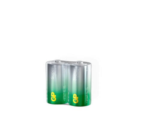 Батарейки КОМПЛЕКТ 2 шт., GP Super G-Tech, D (LR20, 13А), алкалиновые, в пленке, 13A-OS2