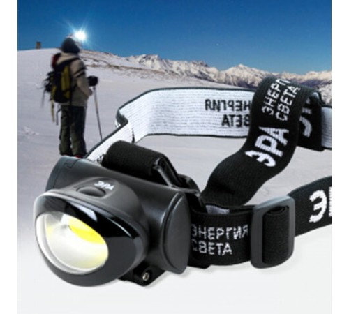 Фонарь налобный ЭРА 5Вт COB, 3 режима, сенсорная кнопка, питание 3хААА (не в комплекте), GB-601, Б0027818