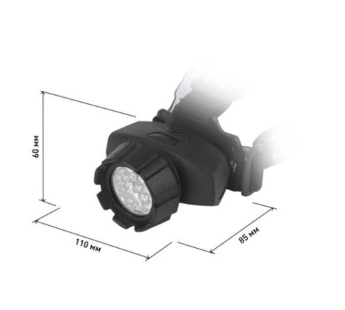 Фонарь налобный ЭРА 7xLED, 4 режима, сенсорная кнопка, питание 3хААА (не в комплекте), GB-602, Б0031382