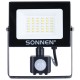 Прожектор светодиодный с датчиком движения 30 Вт, 6500 К, 2400 Лм, 30 м2, IP65, 161х146х51 мм, черный, SONNEN, 238417