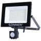 Прожектор светодиодный с датчиком движения 50 Вт, 6500 К, 4000 Лм, 50 м2, IP65, 187х176х51 мм, черный, SONNEN, 238418