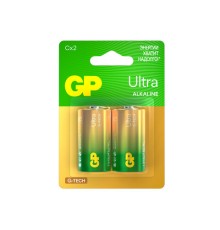 Батарейки КОМПЛЕКТ 2 шт., GP Ultra G-Tech, С (LR14, 14А), алкалиновые, блистер, 14AU-2CR2