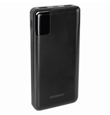 Аккумулятор внешний 20000 mAh SONNEN POWERBANK Q60P БЫСТРАЯ ЗАРЯДКА, 2 USB, литий-полимерный, 263033