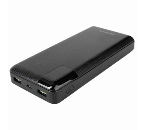 Аккумулятор внешний 20000 mAh SONNEN POWERBANK Q60P БЫСТРАЯ ЗАРЯДКА, 2 USB, литий-полимерный, 263033
