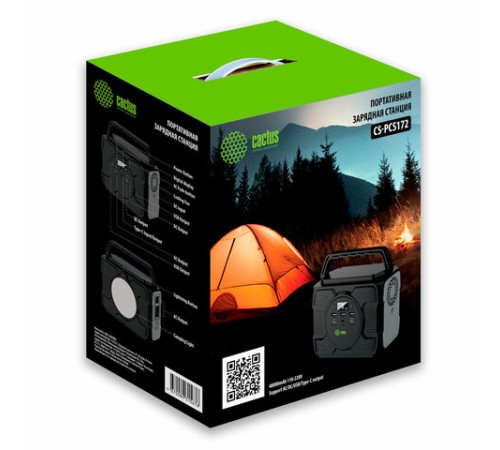 Аккумулятор внешний POWER BANK 48000 mAh, CACTUS CS-PCS172, 2 USB, литий-ионный, 1782948