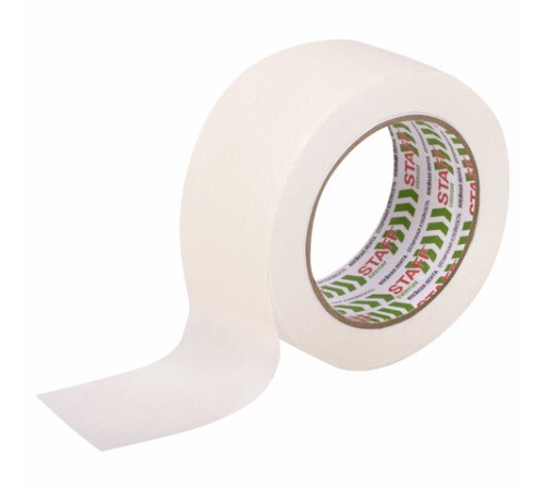 Клейкая лента малярная креппированная 48 мм x 50 м, КОМПЛЕКТ 6 шт., STAFF 