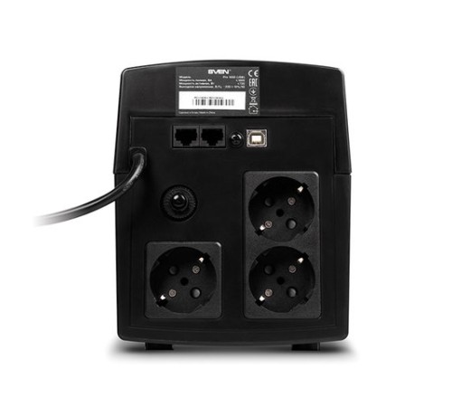 Источник бесперебойного питания SVEN Pro 1000, 1000VA (720W), 3 евророзетки, 2 розетки RJ45, SV-013868
