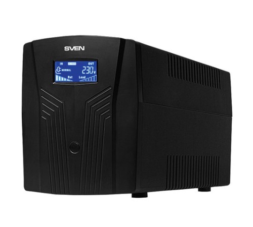 Источник бесперебойного питания SVEN Pro 1500, 1500VA (900W), 3 евророзетки, 2 розетки RJ45, SV-013875
