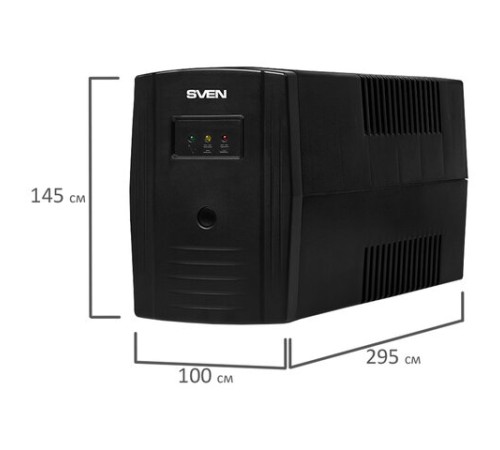 Источник бесперебойного питания SVEN Pro 600, 600VA (360W), 2 евророзетки, SV-013837