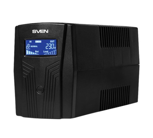 Источник бесперебойного питания SVEN Pro 650, 650VA (390W), 2 евророзетки, 2 розетки RJ45, SV-013844