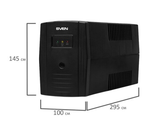 Источник бесперебойного питания SVEN Pro 800, 800VA (480W), 2 евророзетки, SV-013851