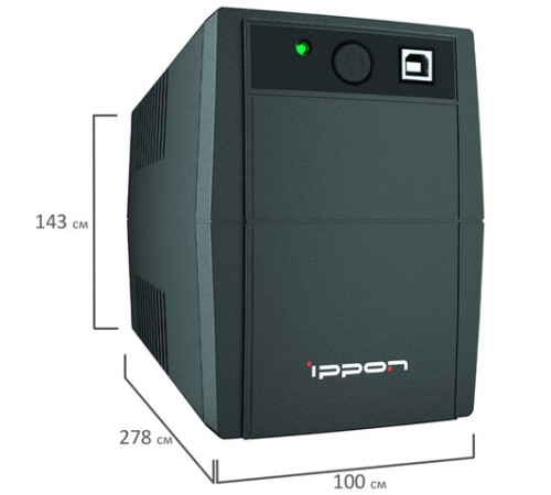 Источник бесперебойного питания IPPON Back Basic 650S Euro, 650VA (360 W), 3 евророзетки, 1373874