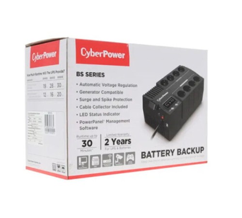Источник бесперебойного питания CYBERPOWER BS650E, 650 VA (390 W), 8 евророзеток