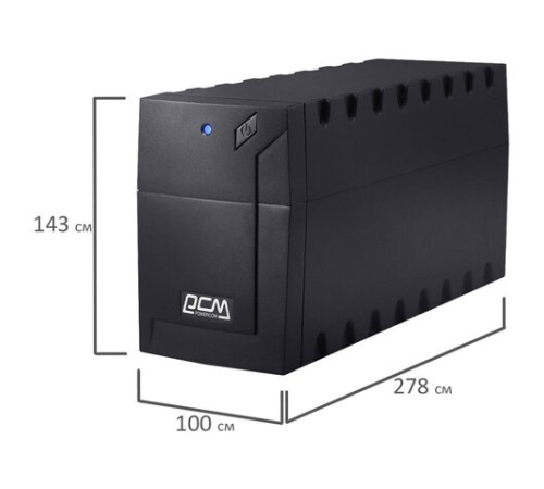 Источник бесперебойного питания POWERCOM Raptor RPT-800A EURO, 800 VA (480W), 3 евророзетки, 859784