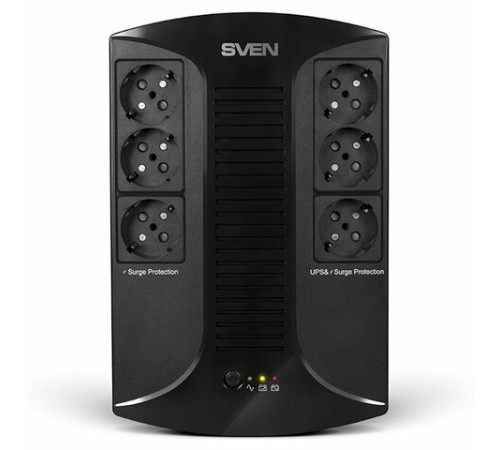 Источник бесперебойного питания SVEN UP-L1000E, 510VA (290 W), 6 евророзеток, SV-016593